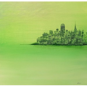 Irtiza Kazmi, 20 x 20 inches, Acrylics on Canvas, Landscape Painting, AC-IRTK-052
